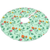 花に色を付けたバラ ブラッシュドポリエステルツリースカート (アングル)