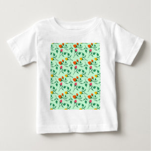 花に色を付けたバラ ベビーTシャツ