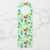 花に色を付けたバラ ボトルネックタグ (正面)