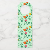 花に色を付けたバラ ボトルネックタグ (裏面)