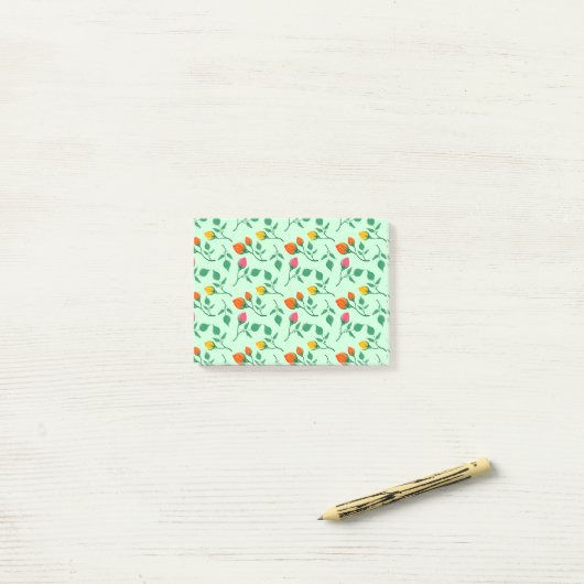 花に色を付けたバラ ポストイット (デスク上)
