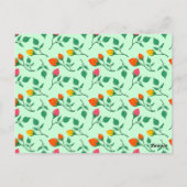 花に色を付けたバラ ポストカード (裏面)