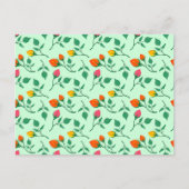 花に色を付けたバラ ポストカード (正面)