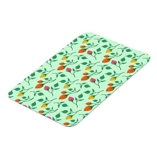 花に色を付けたバラ マグネット (左側)