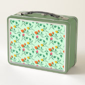 花に色を付けたバラ メタルランチボックス (裏面)