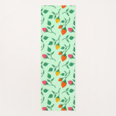 花に色を付けたバラ ヨガマット (正面)