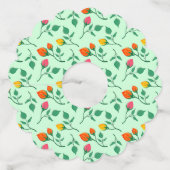 花に色を付けたバラ ワイングラスタグ (裏面)