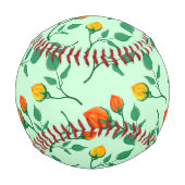 花に色を付けたバラ 野球ボール (裏面)