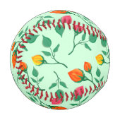 花に色を付けたバラ 野球ボール (正面左)
