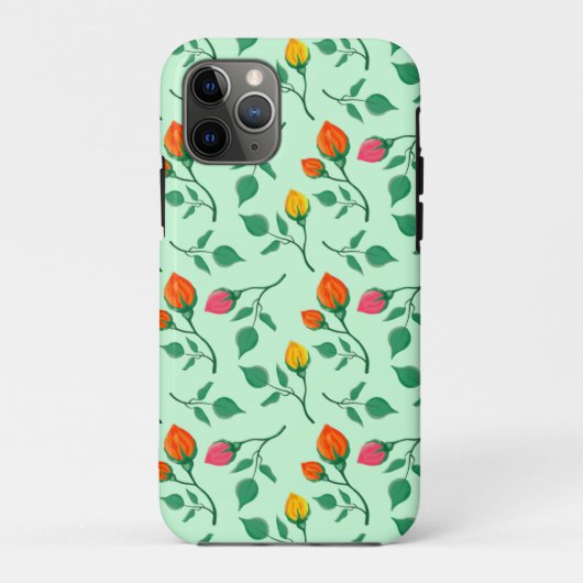 花に色を付けたバラ Case-Mate iPhoneケース (裏面)