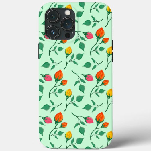 花に色を付けたバラ Case-Mate iPhoneケース (裏面)