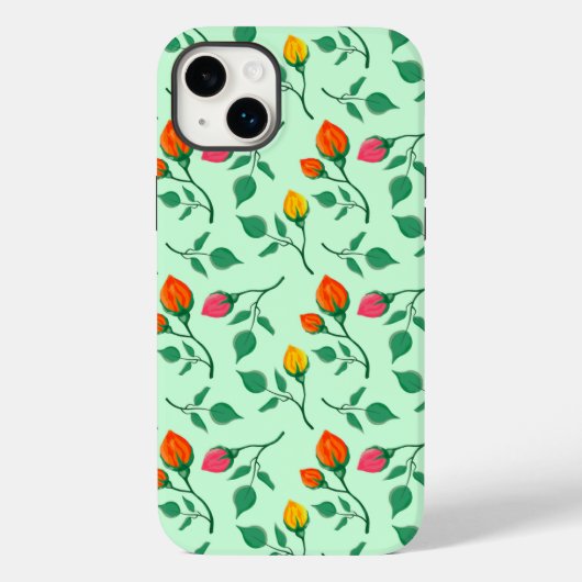 花に色を付けたバラ Case-Mate iPhoneケース (裏面)