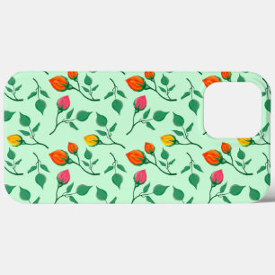 花に色を付けたバラ iPhone 13 PRO MAXケース
