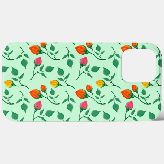花に色を付けたバラ Case-Mate iPhoneケース (裏面 (横))