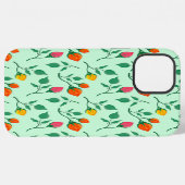 花に色を付けたバラ iPhoneケース (裏面横)