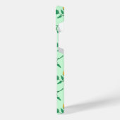 花に色を付けたバラ iPhoneケース (左側面)