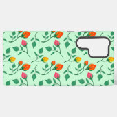 花に色を付けたバラ SAMSUNG GALAXYケース (裏面横)