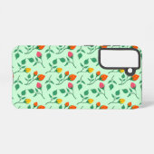 花に色を付けたバラ SAMSUNG GALAXYケース (裏面横)