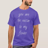 花に蜜の基本的な暗いTシャツ Tシャツ (正面)
