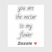 花に蜜をカットカスタムしたビニールのシール シール (シート)