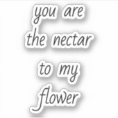 花に蜜をカットカスタムしたビニールのシール シール (正面)