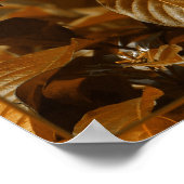 花に蝶々を咲かせるゼブラ ポスター (角)