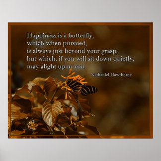 花に蝶々を咲かせるゼブラ ポスター