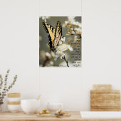 花に蝶の聖なる書物、 経典詩ポスター ポスター (キッチン)