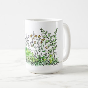 花に隠して下さい コーヒーマグカップ
