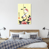 花に鳥、広重鳥と花、広重、浮世絵 キャンバスプリント (インサイチュ (寝室))