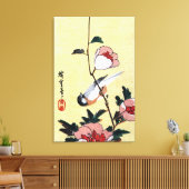 花に鳥、広重鳥と花、広重、浮世絵 キャンバスプリント (インサイチュ (リビング))