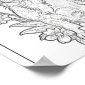 花ぬりページのポスター付きチワワ ポスター (角)