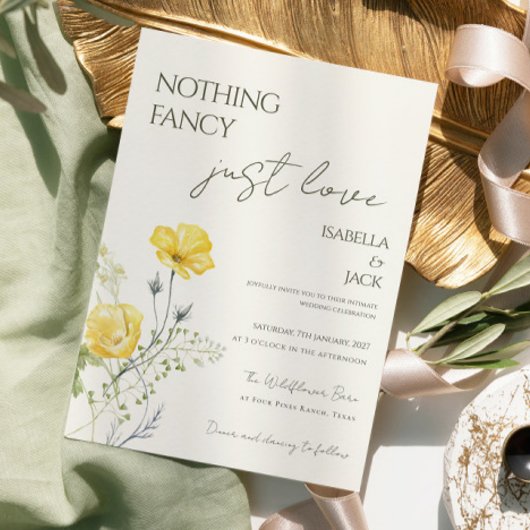 花のあるシンプルなウェディングスタイル 招待状