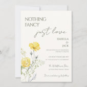 花のあるシンプルなウェディングスタイル 招待状 (正面)