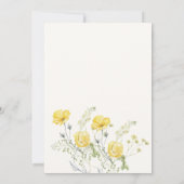 花のあるシンプルなウェディングスタイル 招待状 (裏面)