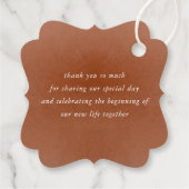 花のあるテラコッタホワイトボヘミアンレディングお礼 フェイバータグ (裏面)