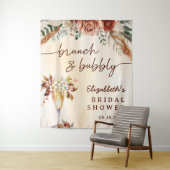 花のあるテラコッタ ボヘミアンスタイルのブライズシャワー タペストリー (インサイチュ)