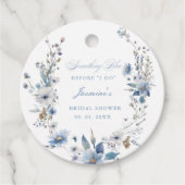花のある何か青いもの、私がする前に ブライダルシャワー フェイバータグ (正面)