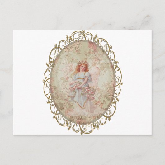 花のある天使 ポストカード (正面)