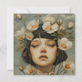 花のある女性 カード (正面)