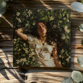 花のある女性 カード