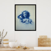 花のある少女1903 ポスター (キッチン)