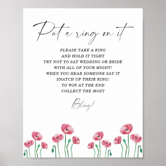 花のある春がそれに指輪を置くゲームのポスター ポスター (正面)