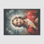 花のある聖なるイエス・キリスト 薄葉紙 (正面)