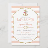 花のいかりを持つ航海のなベビーシャワーの招待状 招待状 (正面)