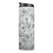 花のうさぎ熱タンブラー タンブラー (回転右)