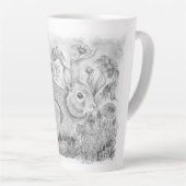 花のうさぎ カフェラテマグ (右アングル)