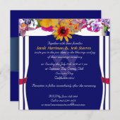 花のおおいのユダヤ人結婚式 招待状 (正面/裏面)