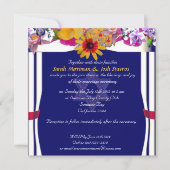 花のおおいのユダヤ人結婚式 招待状 (正面)