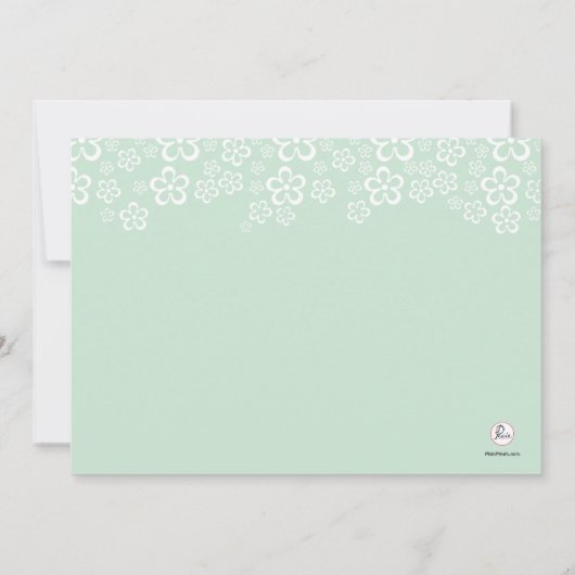 花のおおいの写真の招待状 招待状 (裏面)